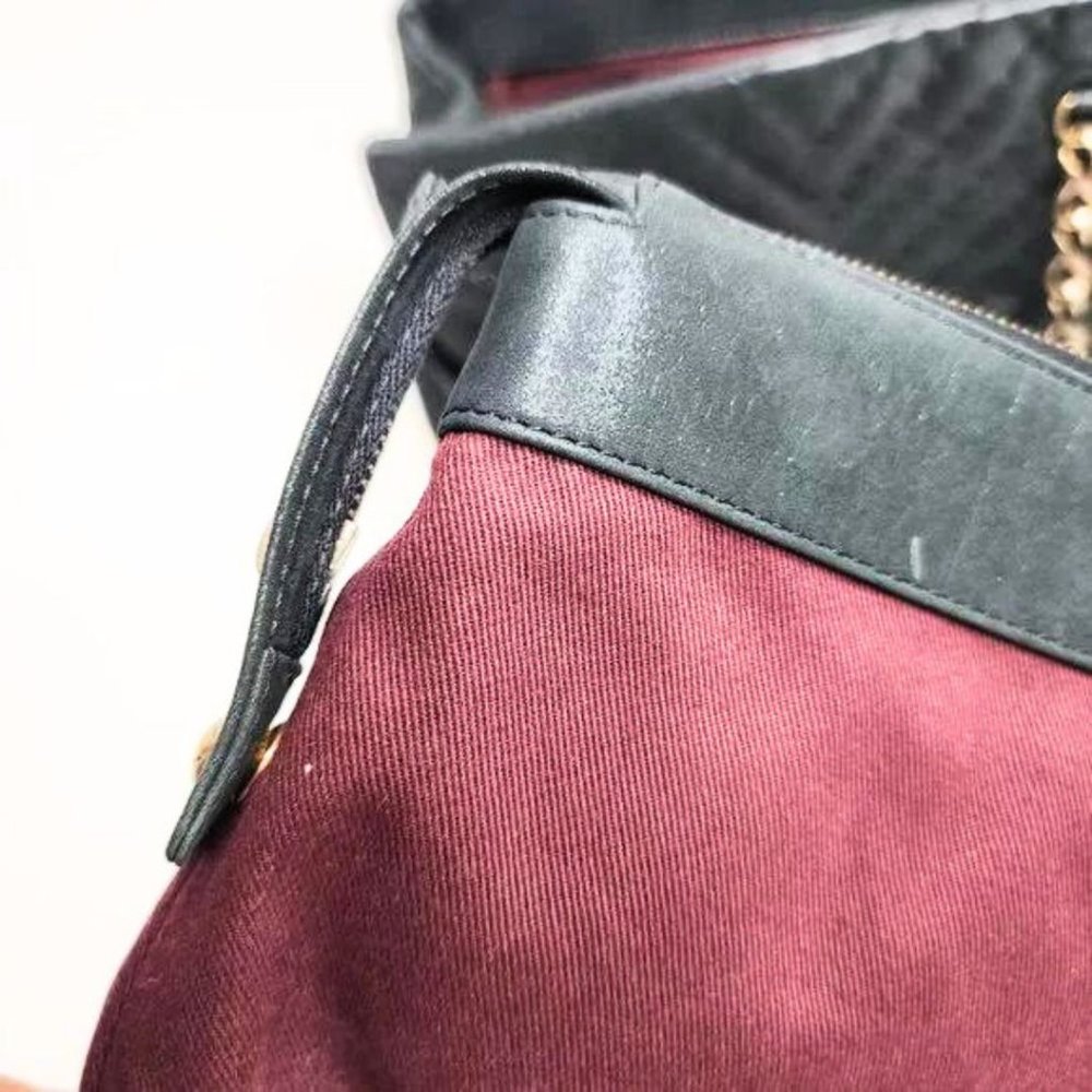 CHANEL Surpique CC Charm Tote Chevron Iridescent Calfskin Large Shoulder Bag - Picture 11 of 13